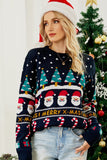 Woochic pull de Noël motif de sapin et de bonhomme de neige