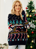 Woochic pull de Noël motif de sapin et de bonhomme de neige   