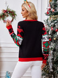 Woochic pull de Noël renne brodé boule de poil paillettes scintillantes   