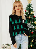 Woochic pull de Noël sapin Noël motif jacquard   