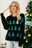 Woochic pull de Noël sapin Noël motif jacquard noir S 