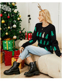 Woochic pull de Noël sapin Noël motif jacquard   