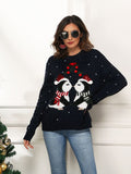 Woochic pull de Noël tricoté motif pingouin   