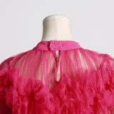 Woochic Couture Ruffle Tulle Cake Hem Cocktail Dress