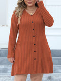 Woochic robe grande taille robe en maille à rayures col en V