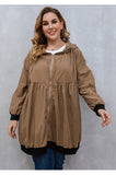 Woochic veste grande taille femme à capuche décontractées