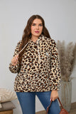 Woochic veste grande taille femme à capuche imprimé polaire   