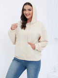 Woochic veste grande taille femme à capuche molleton polaire