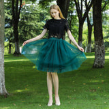 woochic jupe bouffante plissée tulle trapèze, lolita