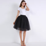 woochic jupe bouffante plissée tulle trapèze, lolita