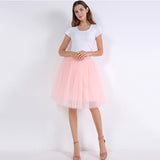 woochic jupe bouffante plissée tulle trapèze, lolita