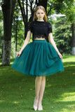 woochic jupe bouffante plissée tulle trapèze, lolita