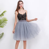 woochic jupe bouffante plissée tulle trapèze, lolita