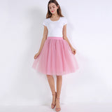 woochic jupe bouffante plissée tulle trapèze, lolita