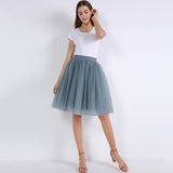 woochic jupe bouffante plissée tulle trapèze, lolita