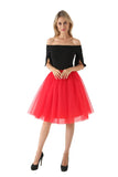 woochic jupe bouffante plissée tulle trapèze, lolita