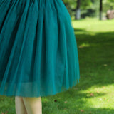 woochic jupe bouffante plissée tulle trapèze, lolita